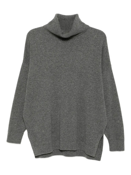  N.peal Longline Roll-neck Jumper - Grey 