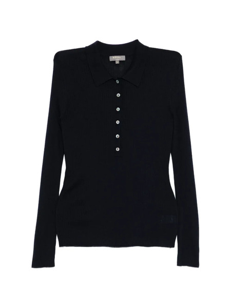  N.peal Ribbed Polo Top - Blue 