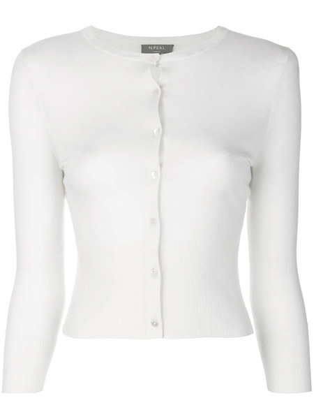  N.peal Superfine Cropped Cardigan - White 