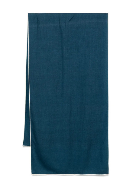  N.peal Tipped Pashmina Scarf - Blue 