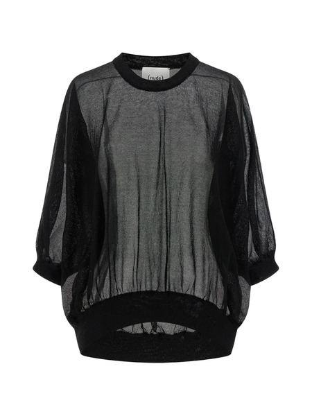  Nude Balloon-sleeve Sweater - Black 