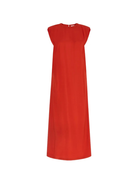 Nude Crewneck Maxi Dress - Red 
