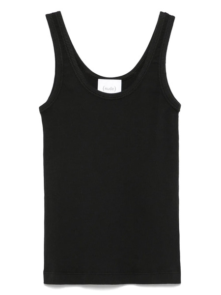  Nude Logo-embroidered Tank Top - Black 