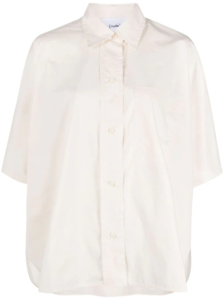  Nude Short-sleeve Cotton Shirt - Neutrals 