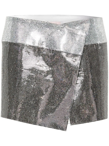  Nuè Rhinestone-embellished Mini Skirt - Silver 