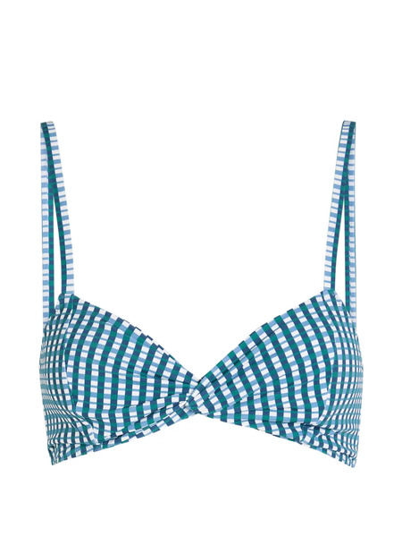  Nuno Checked Bikini Top - Green 