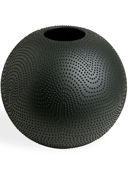 Nuove Forme Arcadia Textured-finish Vase (28cm) - Black 
