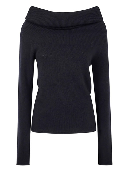  Nuur Cowl-neck Ribbed Sweater - Black 