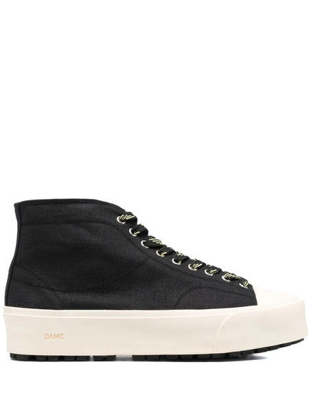  Oamc Chunky-flat-sole Sneakers - Black 