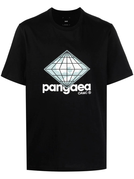  Oamc Graphic-print Crew-neck T-shirt - Black 