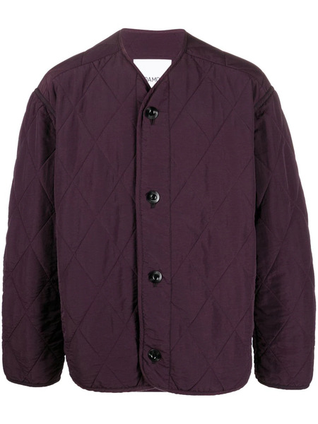  Oamc Liner Short Padded Collarless Jacket - Purple 
