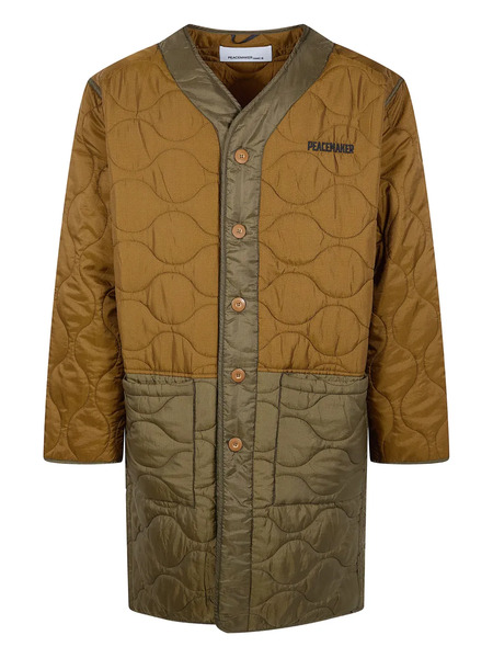  Oamc Logo-embroidered Coat - Neutrals 