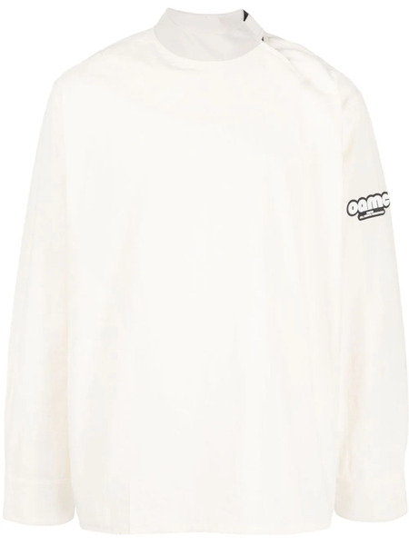  Oamc Logo-patch Cotton Shirt - White 