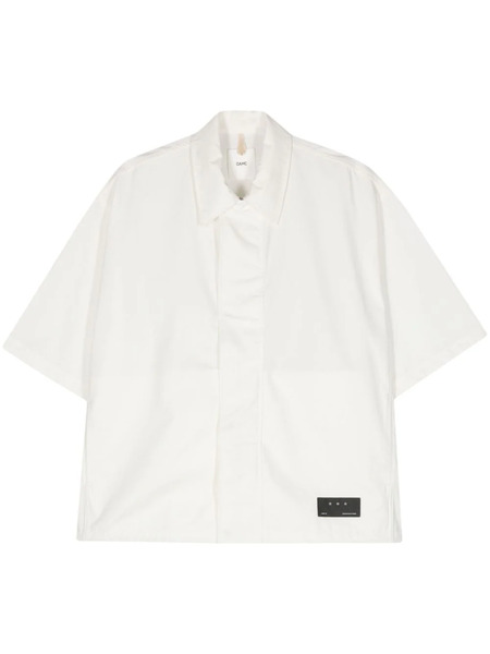  Oamc Logo-patch Cotton Shirt - White 