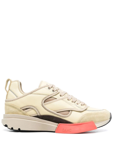  Oamc Low-top Lace-up Sneakers - Yellow 