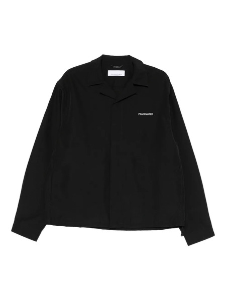  Oamc Peacemaker Embroidery-logo Shirt Jacket - Black 