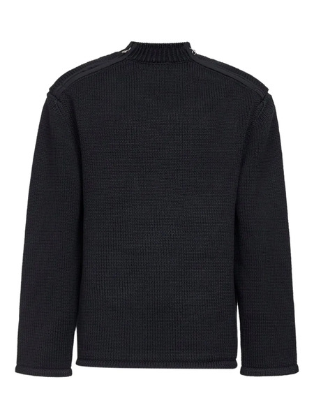  Oamc Peacemaker Metal-zip Raglan-sleeve Sweater - Black 