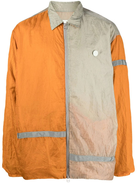  Oamc Re:work Contrasting Panelled Shirt - Orange 