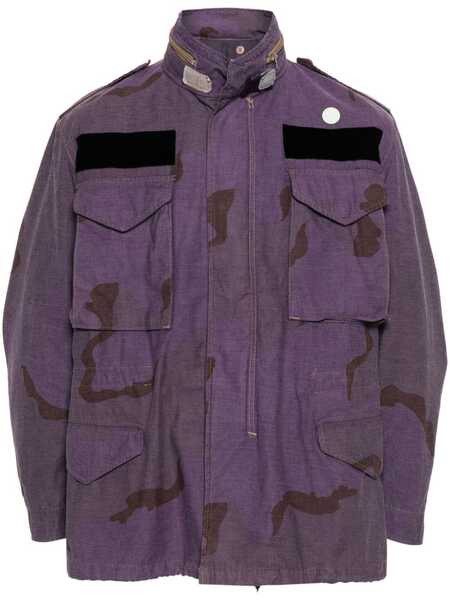  Oamc Re:work Field Camouflage-print Jacket - Purple 
