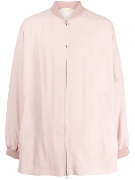  Oamc Solid-collar Bomber Jacket - Pink 
