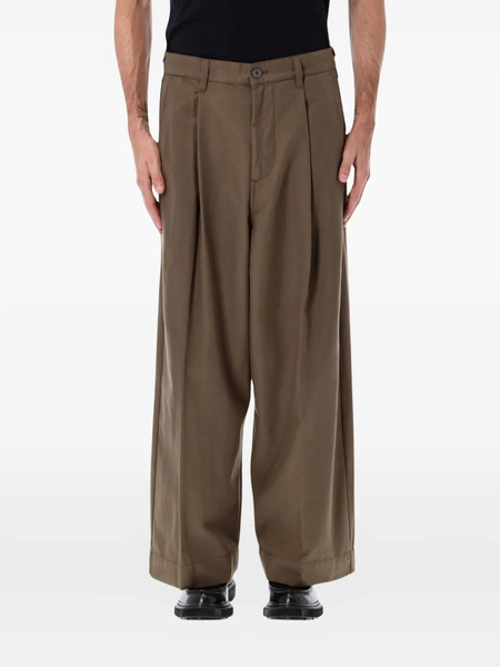  Obey Oliver Pleated Trousers - Brown 
