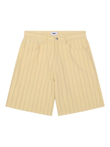  Obey Pinstripe Cotton Shorts - Neutrals 