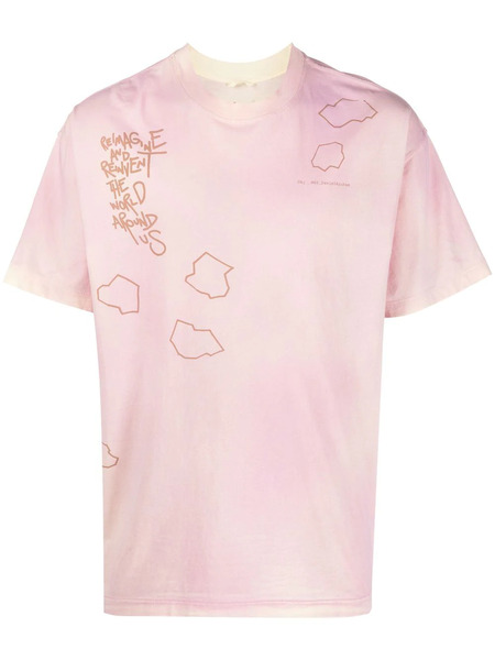  Objects Iv Life Graphic-print Distressed-effect T-shirt - Pink 