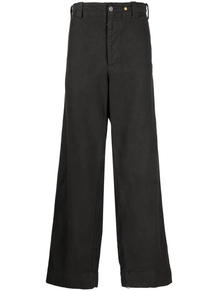  Objects Iv Life Logo-plaque Wide-leg Trousers - Grey 