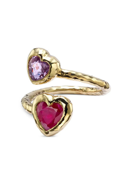  Octavia Elizabeth Moi And Toi Pink Sapphire And Ruby Ring - Gold 