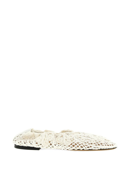  Odissi Iris Crocheted Ballet Flats - Neutrals 