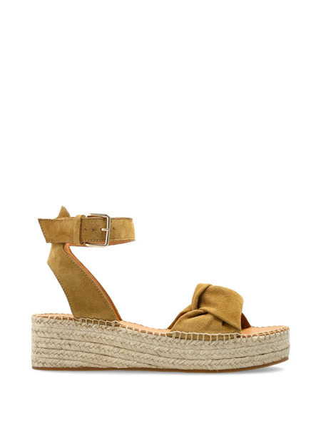  Odissì Knot Ankle Strap Sneakers - Yellow 