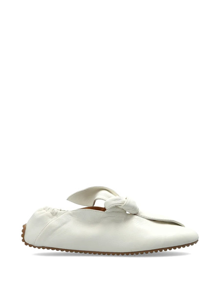  Odissì Tess Knotted Leather Sneakers - White 