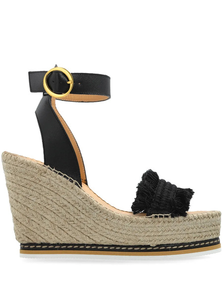  Odissì Wedge Espadrilles - Black 