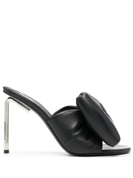  Off-white Allen Bow Metal Heel Mules - Black 