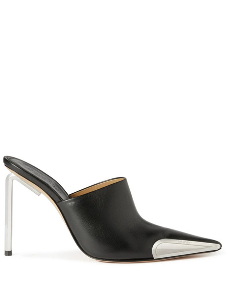  Off-white Allen Frame Leather Mules - Black 
