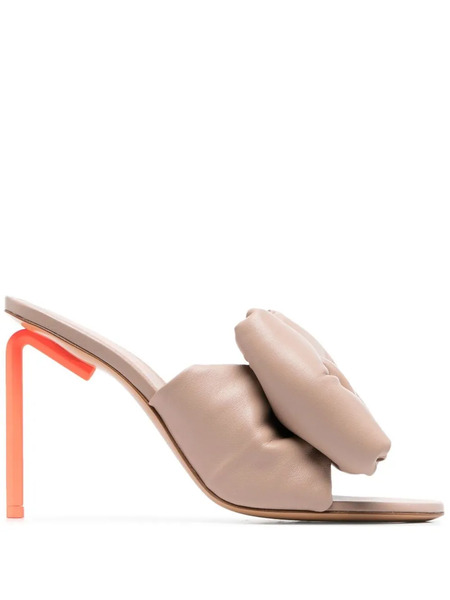  Off-white Allen 110mm Oversize-bow Sandals - Neutrals 
