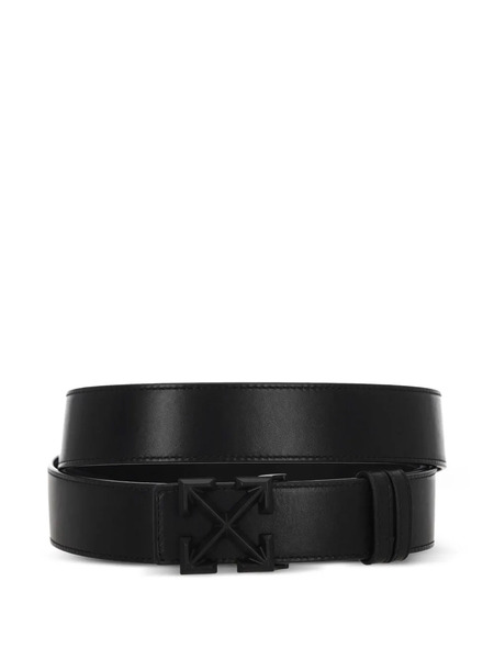  Off-white Arrow Buckle Leather Belt - Black 