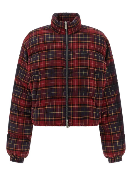  Off-white Arrow Checked Bomber Jacket - Red 