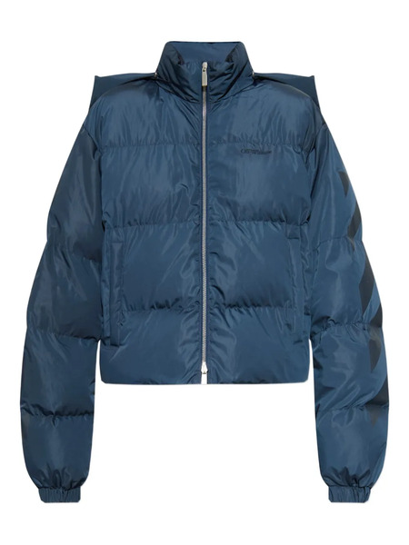  Off-white Arrow-print Padded Jacket - Blue 
