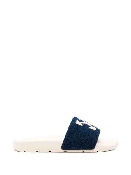  Off-white Arrow Textured Flip Flops - Blue 
