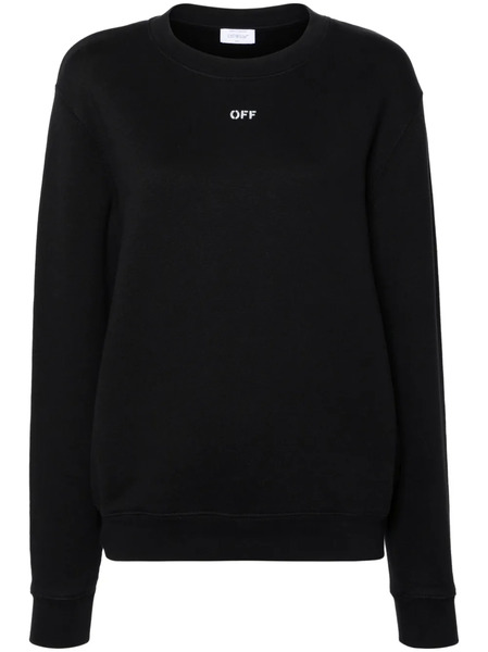  Off-white Arrows-embroidered Cotton Sweatshirt - Black 