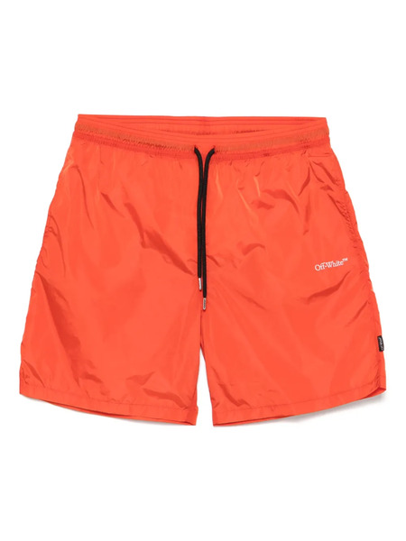  Off-white Arrows-motif Swim Shorts - Orange 