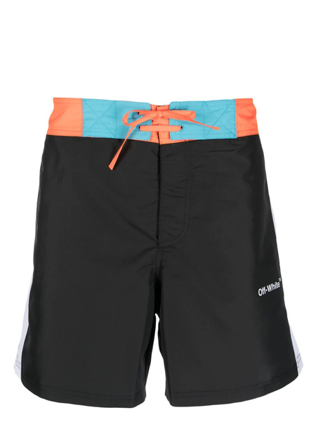  Off-white Arrows Print Swim Shorts - Black 