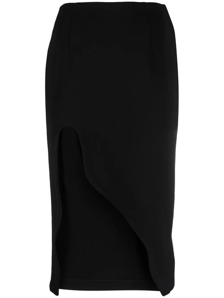  Off-white Asymmetric Midi Skirt - Black 