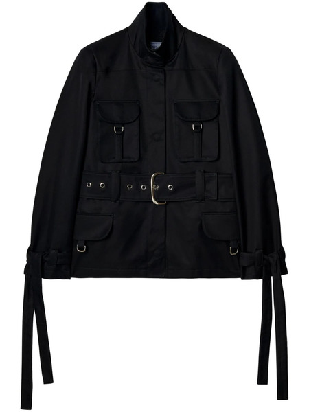  Off-white Belted-waist Jacket - Black 