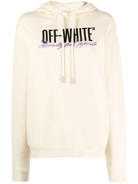  Off-white Big Logo Opposite-print Hoodie - Neutrals 