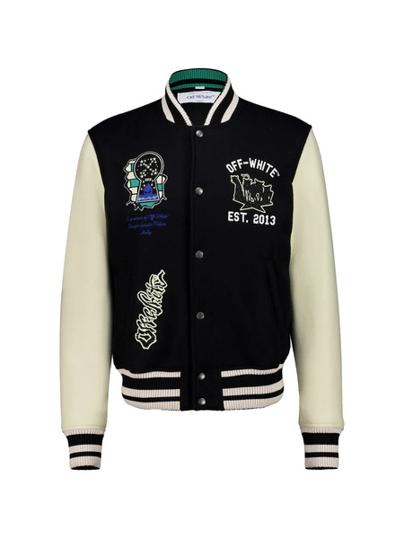  Off-white Black Panthers Varsity Jacket 