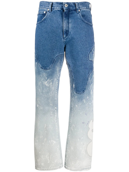  Off-white Bleached Baggy Jeans - Blue 