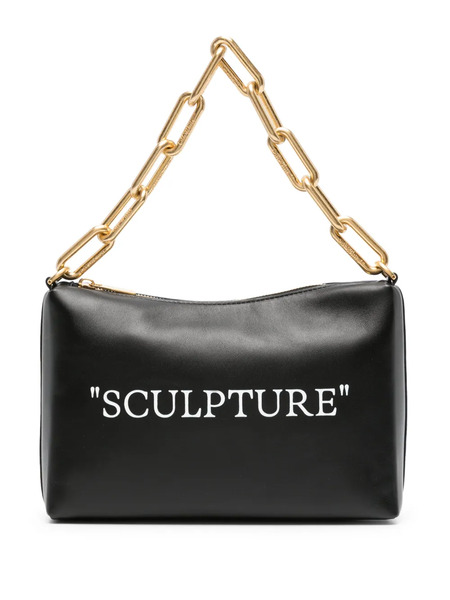  Off-white Block Pouch Leather Shoulder Bag - Black 
