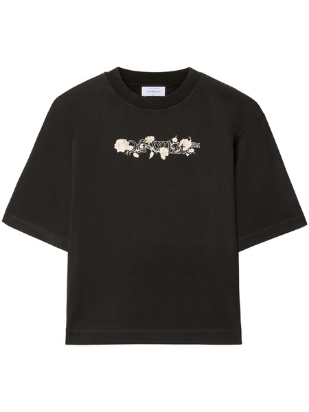  Off-white Bookish Roses T-shirt - Black 